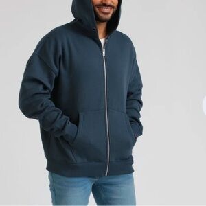 Free Planet Long Sleeve Fleece Zip Up Hoodie, size Small